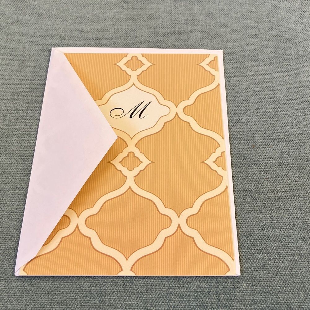 Colonial Williamsburg Blank Card, Letter M